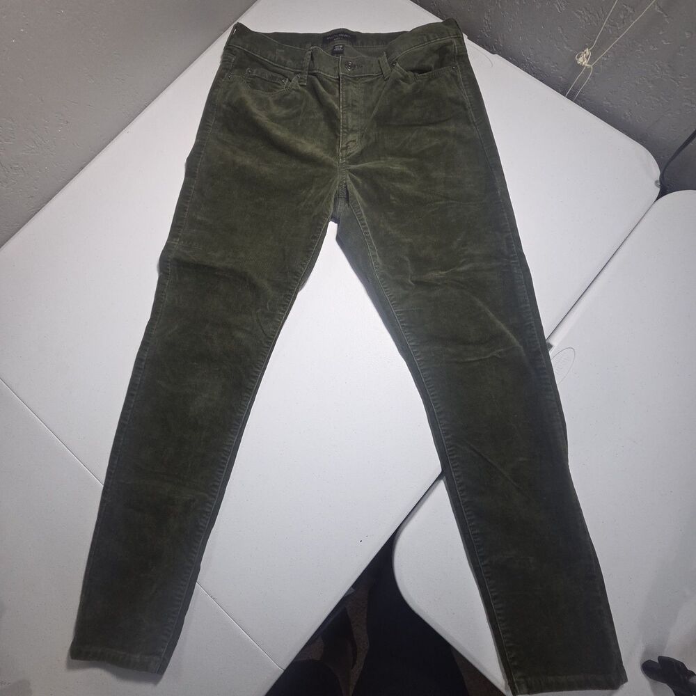 ​Banana Republic Pants Mens 30x28 Green Corduroy Skinny Fit Stretch 5 Pocket